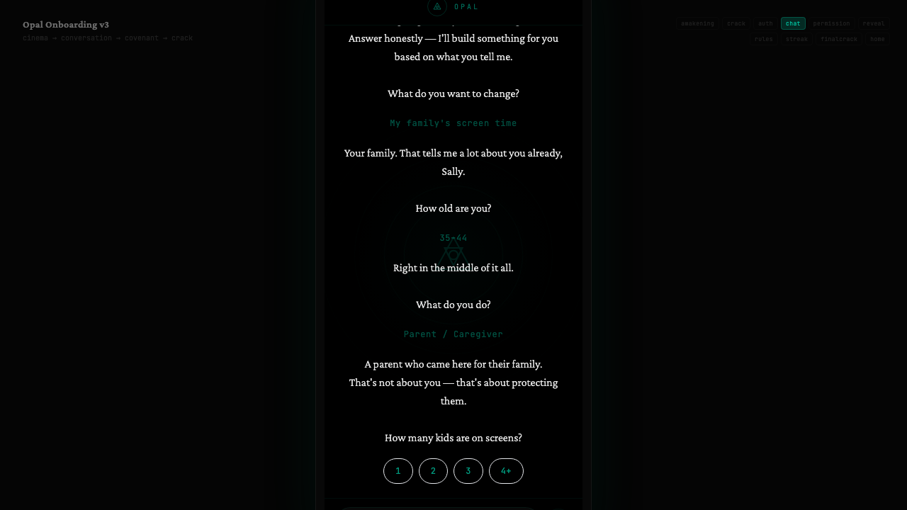 Onboarding — Kids chat