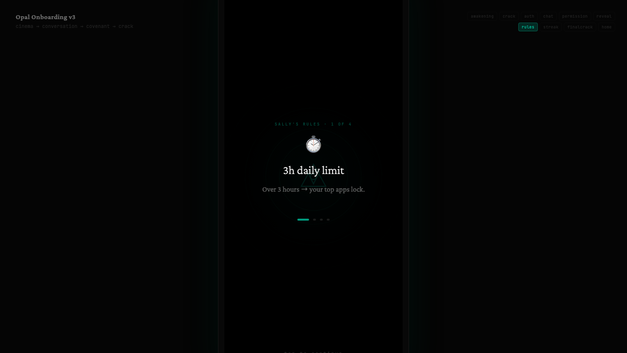 Onboarding — Rules setup