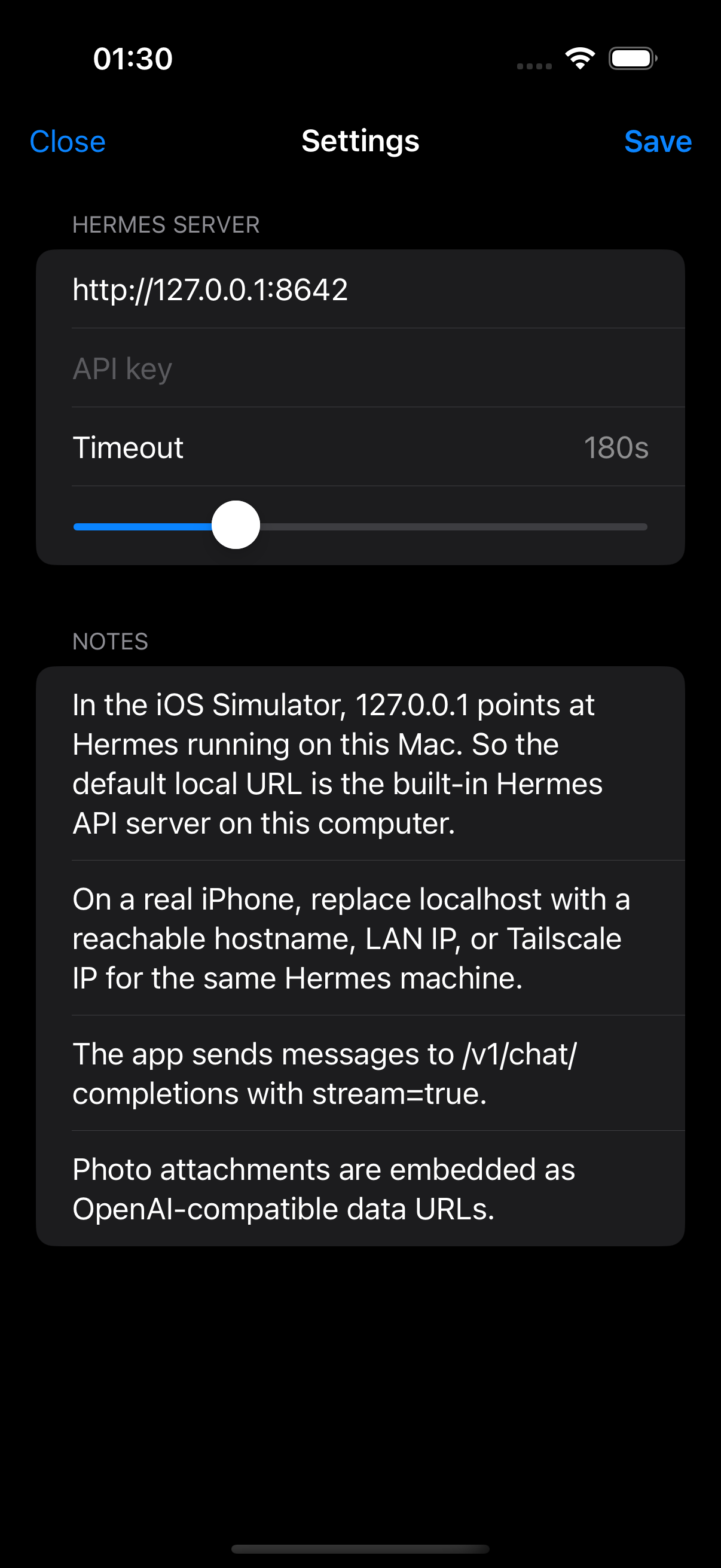 Hermes Tabs — Settings